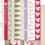 Cosmo Cricket  Mitten Weather - Borders Patterned Paper