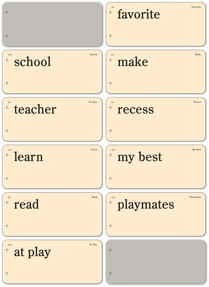 October Afternoon - Report Card - Flashcard Book