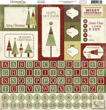 Carta Bella - Christmas Day - Alpha Stickers