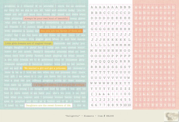 Authentique - Delightful - Elements Stickers 12x8