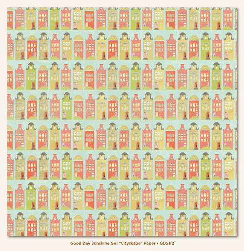 My Minds Eye - Good Day Sunshine - Girl Items -"Cityscape" Paper