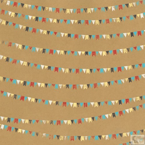 My Minds Eye - Kraft Funday -Happy Days - 12 x 12 Paper - Good Times