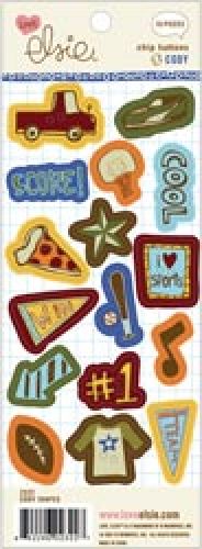 K I Memories - Love Elsie - Chip Buttons - Cody Shapes