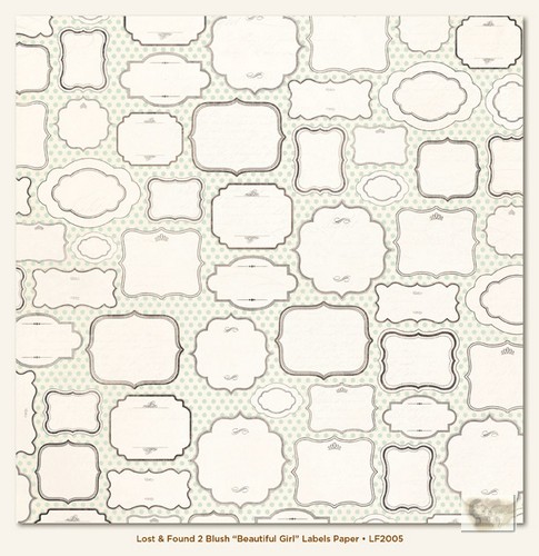 My Minds Eye - Lost and Found 2 - Blush - Beautiful Girl Labels Paper