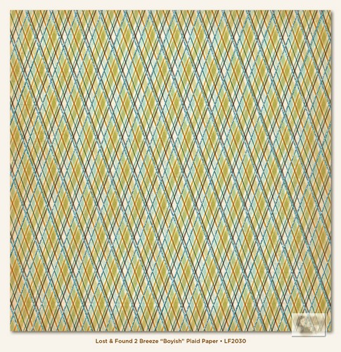 My Minds Eye - Lost and Found 2 - Breeze - Boyish Plaid Paper
