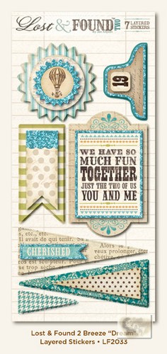 My Minds Eye - Lost and Found 2 - Breeze - Dream Layered Stickers