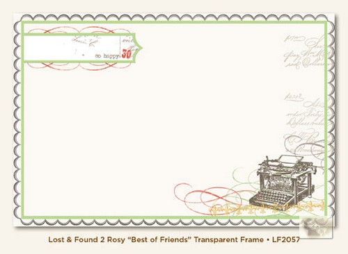 My Minds Eye - Lost and Found 2 - Rosy - Best of Friends Transparent Frame