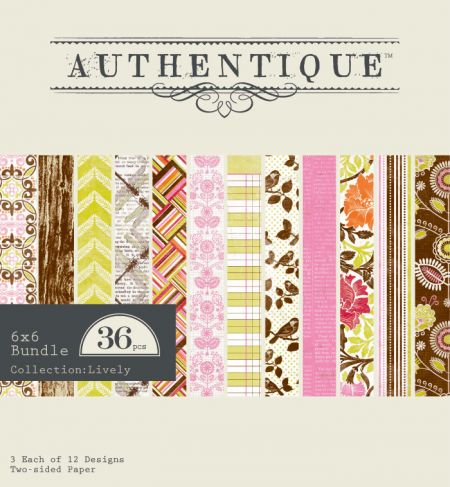 Authentique - Lively - Bundle - 6 x 6 Pad