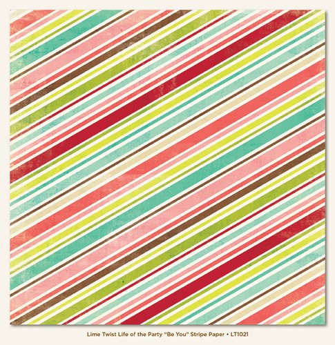 My Minds Eye - Lime Twist - Life of the Party - Be You - Stripe Paper