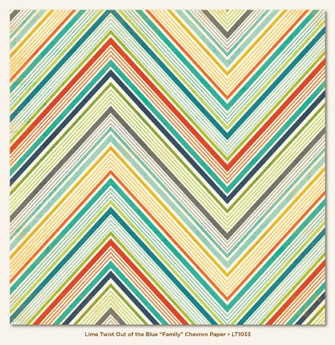 My Minds Eye - Lime Twist - Out of the Blue - Family - Chevron Paper
