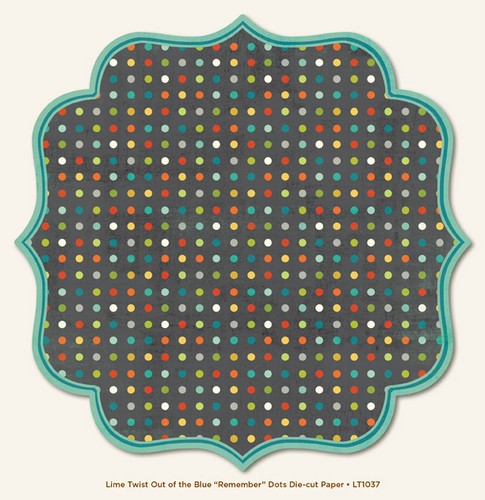 My Minds Eye - Lime Twist - Out of the Blue - Remember - Dots Die-cut Paper