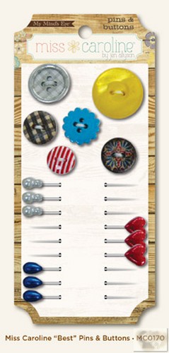 My Minds Eye - Miss Caroline - Dilly Dally - Best Pins & Buttons