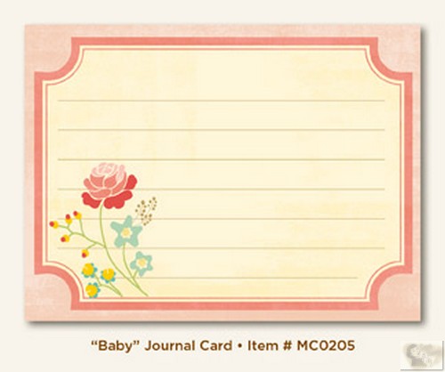 My Minds Eye - Miss Caroline - Howdy Doody - Baby Journal Card