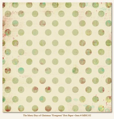 My Minds Eye - The Merry Days of Christmas Evergreen Dots Paper