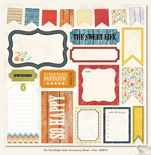 My Minds Eye - On the Bright Side - Colour Scheme One: Accessory Sheet