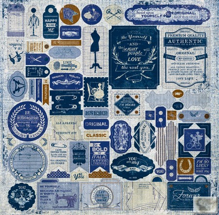 Authentique - Original - Details - 12" x 12" Sticker Sheet