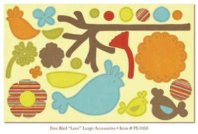 My Minds Eye - Penny Lane - Free Bird - Love  -  Large Accessories (5x8)