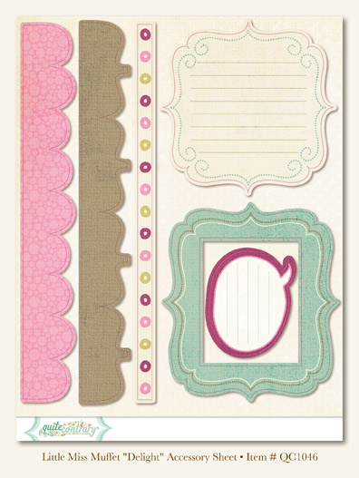 My Minds Eye - Quite Contrary - Little Miss Muffett -"Delight" Accessory Sheet