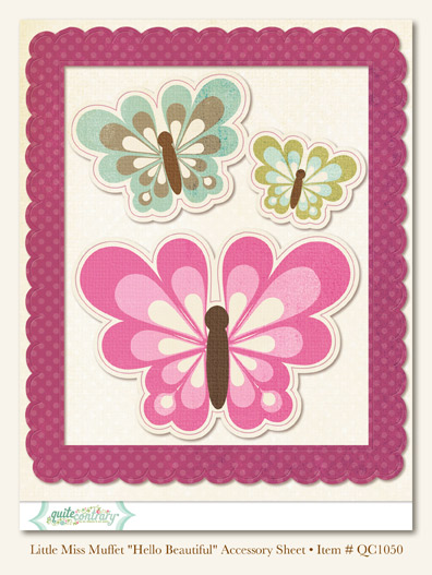 My Minds Eye - Quite Contrary - Little Miss Muffett -"Hello Beautiful" Accessory Sheet