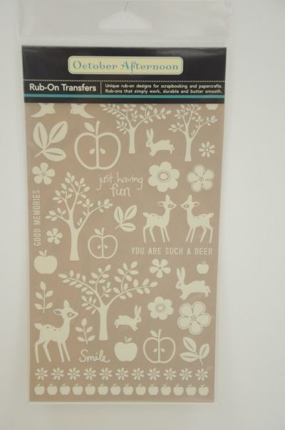 October Afternoon - Rub-ons - Detours (Cream)