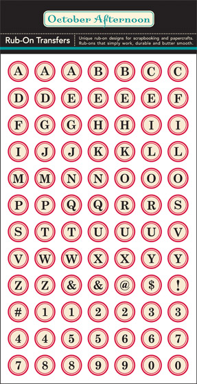 October Afternoon - Cherry Hill - Rub-ons - Vintage Type (Color)