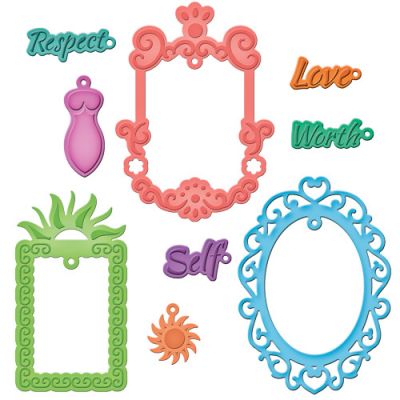 Spellbinders - Shapeabilities Die - Jewel Framed Sentiments