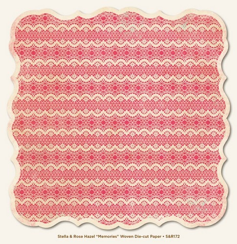 My Minds Eye - Stella and Rose - Hazel - "Memories" Woven Die-cut Paper