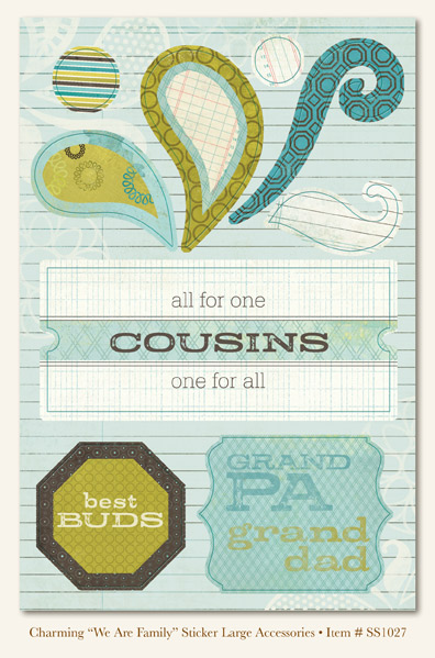 My Minds Eye - So Sophie - Charming - "We Are Family" Sticker Accessories Large Sheet