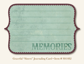 My Minds Eye - So Sophie - Graceful - "Sisters" Journaling Card