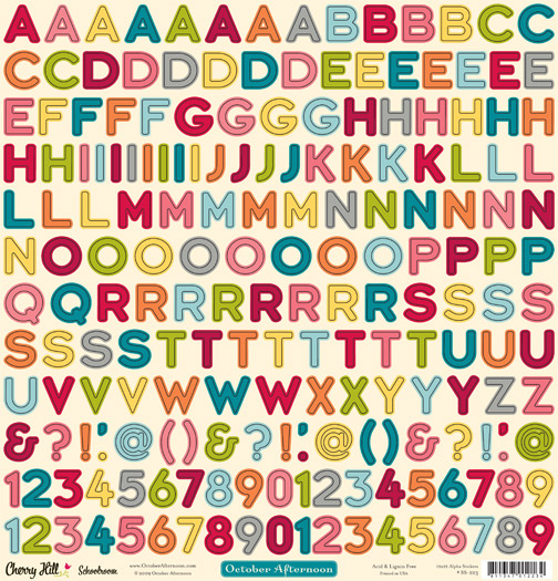 October Afternoon - Cherry Hill - Sticker Alpha Sheet