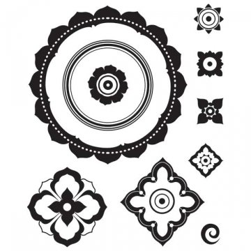 Basic Grey - Ambrosia - Stamps - Bitsy - Medallion