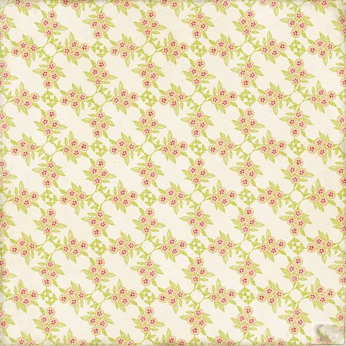 Echo Park - This and That Graceful - Flower Vine Patterned Paper