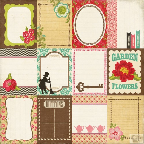 Echo Park - This and That Graceful - Journaling Cards Patterned Paper