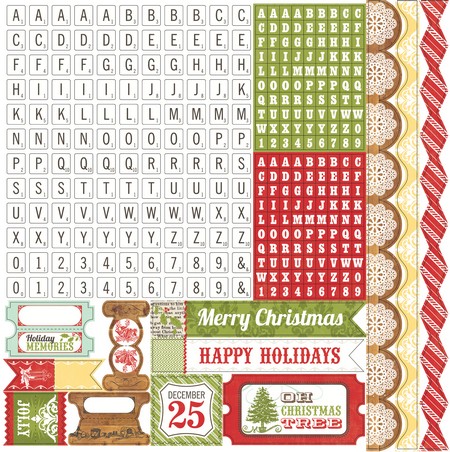 Echo Park Paper Company - This and That Christmas - Christmas Alpha Stickers
