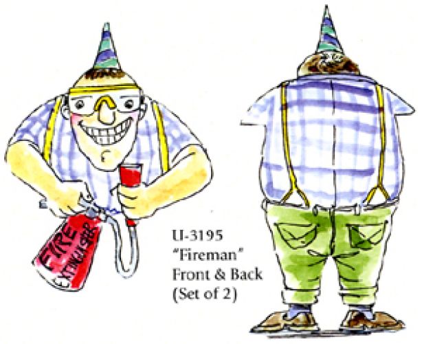 Art Impressions - Un Mounted - Fronts-N-Backs - Fireman