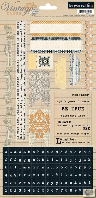 Teresa Collins - Vintage Finds - Stickers 1