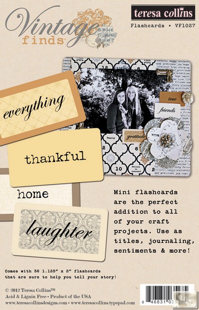 Teresa Collins - Vintage Finds - Flash Cards