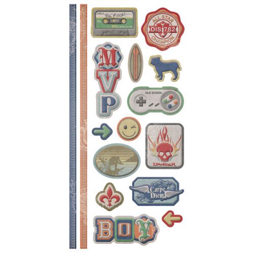 We R Memory Keepers - Vintage T Embossed Sticker