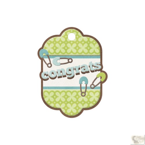 We R Memory Keepers - Baby Mine - Embossed Tag - Congrats Boy