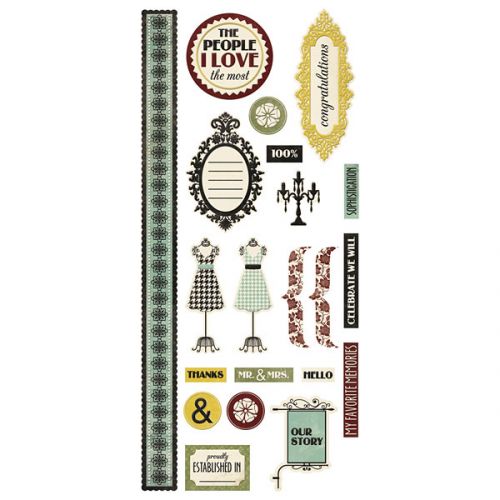 We R Memory Keepers - Antique Chic - Embossed Stickers