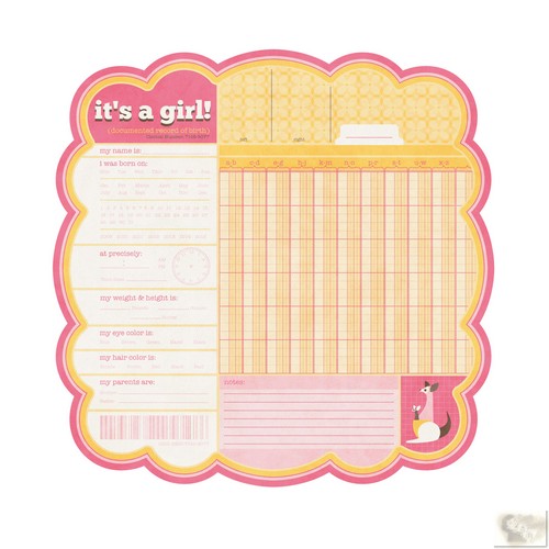 We R Memory Keepers - Baby Mine - Paper - Die Cut - It's a Girl